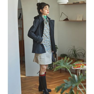 ＧＯＲＥ－ＴＥＸ　ゴアテックス　防水　防風　透湿　フーデッド　ショートトレンチコート　フード取り外し可