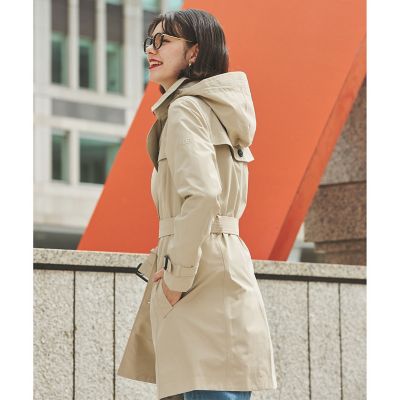 ＧＯＲＥ－ＴＥＸ　防水　透湿　防風　ゴアテックス　フーデッドロングトレンチコート