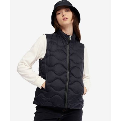 ＜AIGLE＞撥水　スタンドネック　ジップアップスリーブレス　ナイロン　プレミアムグースベスト　Ｔ－ＫＩＴ