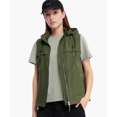 防風　透湿　撥水　防水　ＷＩＮＤＳＴＯＰＰＥＲ　ウインドストッパー　スリーブレスジャケット　ミリタリーベスト　フード脱着可