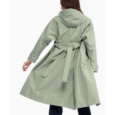 防風　撥水　透湿　ＧＯＲＥ－ＴＥＸ　ゴアテックス　２レイヤー　フーデッド　ベルベッドロングトレンチコート