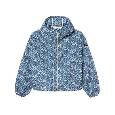 撥水リバティプリントフーデッドジャケット