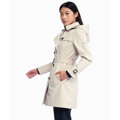 ＧＯＲＥ－ＴＥＸ　ゴアテックス　防風　防水　撥水　透湿　ダブルプレスト　トレンチコート　フード取り外し可