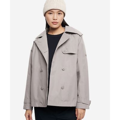 AIGLE/エーグル GORE TEX ゴアテックス 防風 防水 透湿 2レイヤー ショートトレンチコート/フード脱着可 グレー コート・ジャケット【三越伊勢丹/公式】