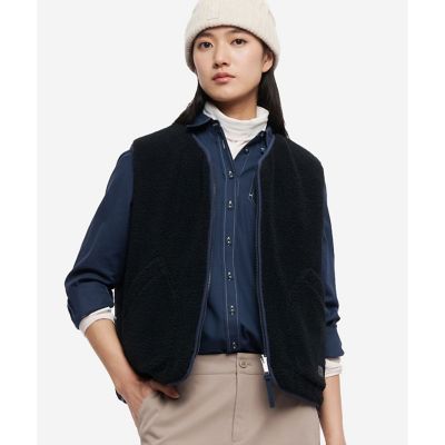 AIGLE/エーグル Repreve中綿インサレーション リバーシブルキルティングボアベスト ダークネイビー トップス【三越伊勢丹/公式】