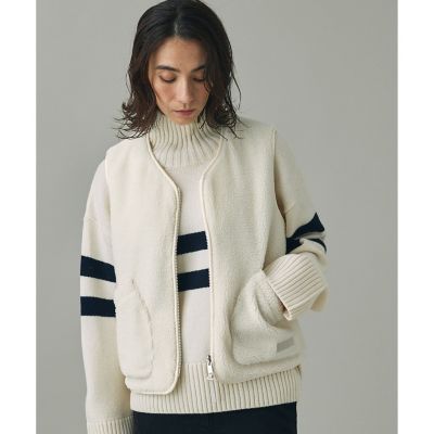 AIGLE/エーグル Repreve中綿インサレーション リバーシブルキルティングボアベスト ホワイト トップス【三越伊勢丹/公式】