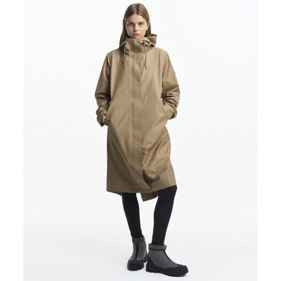 「美品」AIGLE 機能性素材MTD フィッシュテールコート サイズS 透湿防水 ロングフーデッドフィッシュテールジャケット T