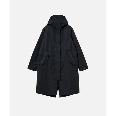 AIGLE/エーグル 透湿防水 ロングフーデッドフィッシュテールジャケット T-KIT ブラック アウター【三越伊勢丹/公式】