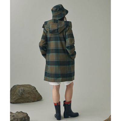 透湿防水 防風 2レイヤー チェックパターンロングジャケット | AIGLE