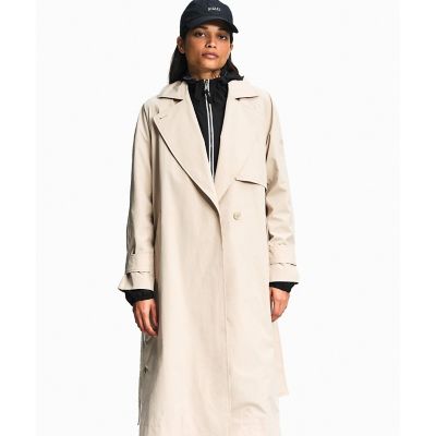 透湿防水　ロングトレンチコート