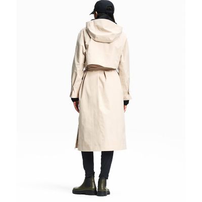 透湿防水　ロングトレンチコート