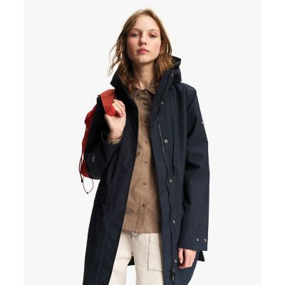 ＜AIGLE＞ＧＯＲＥ－ＴＥＸ　ゴアテックス　防風　防水　透湿　ロングフーデッドフィッシュテールジャケット