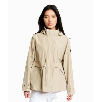 ＜AIGLE＞ＧＯＲＥ－ＴＥＸ　ゴアテックス　防水　透湿　防風　２レイヤー　ミドル丈ジャケット　／　フード取り外し可