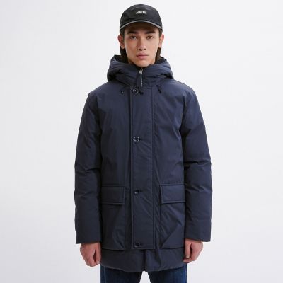 ＜AIGLE＞ロングダウンフーデッドジャケット