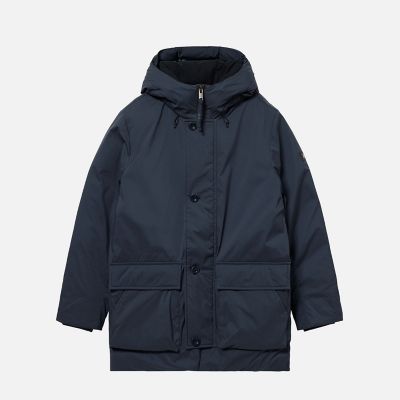 AIGLE XL ロングダウンフーデッドジャケット