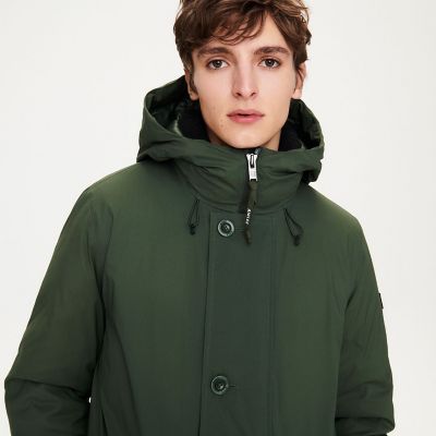 ロングダウンフーデッドジャケット