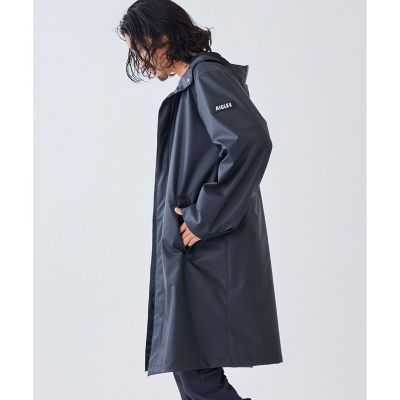 防水　フーデッドジャケットロング