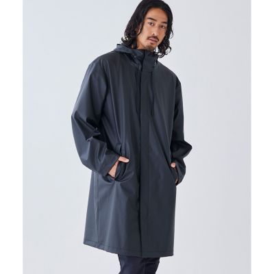 防水　フーデッドジャケットロング