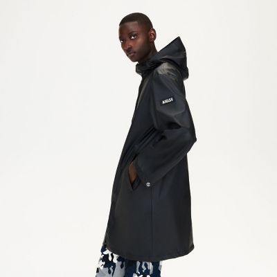 防水　フーデッドジャケットロング