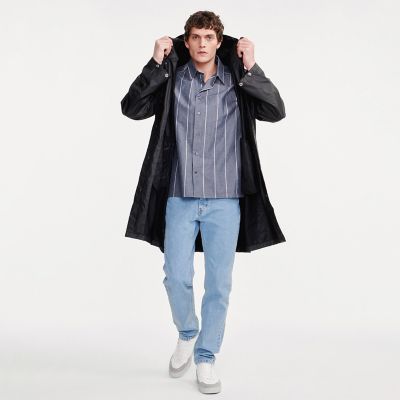 防水　フーデッドジャケットロング