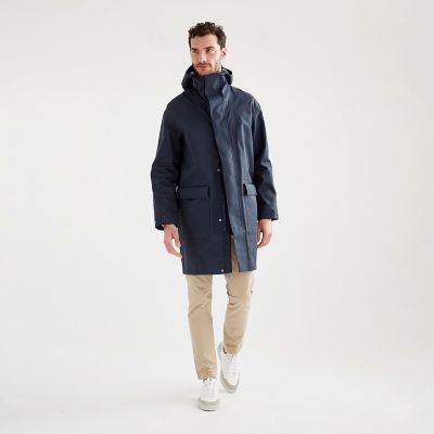 透湿防水　フーデッドロングジャケット