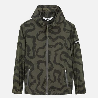 撥水　エクストラライトプリントフーデッドジャケット