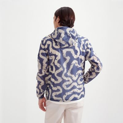 撥水　エクストラライトプリントフーデッドジャケット