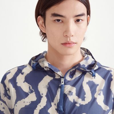 撥水　エクストラライトプリントフーデッドジャケット