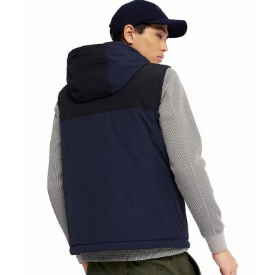 ＤＵＰＯＮＴ　ＳＯＲＯＮＡ中綿　撥水　インサレーション　スタンドカラーナイロン　ジップアップベスト　／　フードあり