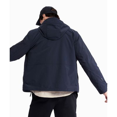 ＵＶカット　撥水　形状記憶　ダブルジップフーデッドナイロンジャケット　／　マウンテンパーカー　フード取り外し可