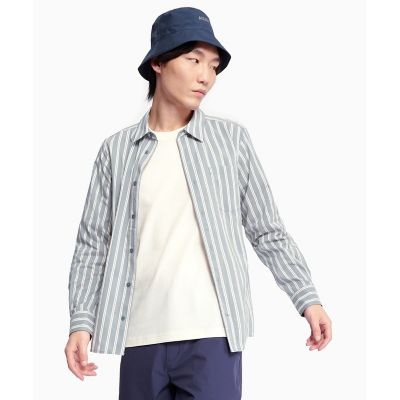 ＜AIGLE＞吸水速乾　クールマックス　チノストライプシャツ