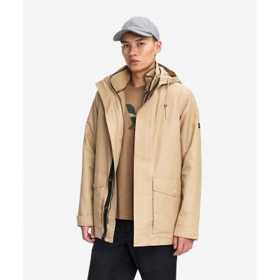 AIGLE/エーグル 透湿 防水 防風 ミリタリーツイルフーデッドジャケット T-KIT/フード取り外し可 ベージュ コート・ジャケット【三越伊勢丹/公式】