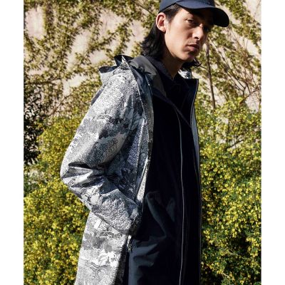 美品☆エーグル　UVカットフーテッドロングジャケット　スプリングコート　23SS BPF01_AAGL_ZBFAG89_00200