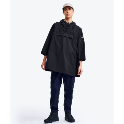 透湿防水 撥水 防風 2トーンデザイン パッカブルポンチョ ／ 収納袋