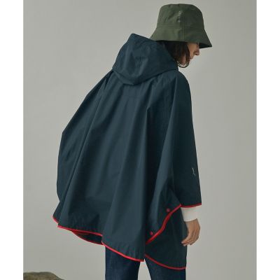 透湿防水 撥水 防風 2トーンデザイン パッカブルポンチョ ／ 収納袋