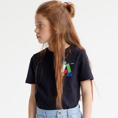 ＜AIGLE＞「Ａ」ロゴプリント　半袖Ｔシャツ