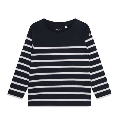 ＜AIGLE＞パネル　バスクストライプ　長袖Ｔシャツ