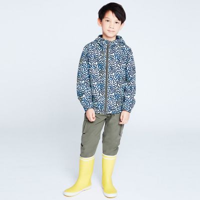 撥水　プリントフーデッドジャケット