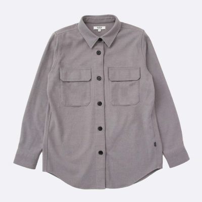 撥水　フェルトタッチ　リラックスアウターシャツ
