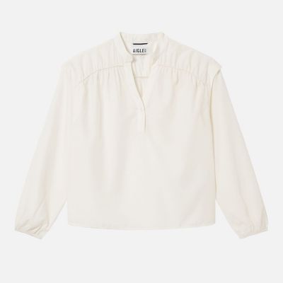 AIGLE/エーグル スタンドカラーロングスリーブシャツ