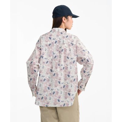 エーグル（AIGLE）/オールオーバーリバティープリントロングスリーブシャツ サイドスリット オールオーバーリバティープリントロングスリーブシャツ サイド