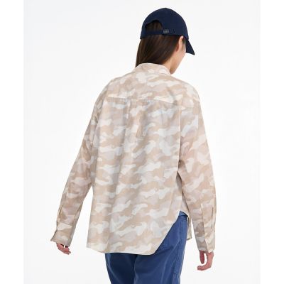 AIGLE / エーグル オールオーバーリバティープリントロングスリーブシャツ サイドスリット オールオーバーリバティープリントロングスリーブシャツ サイド