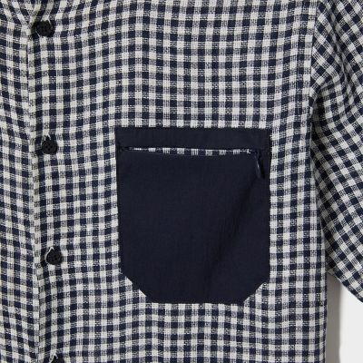 吸水速乾　チェックポケット　半袖シャツ