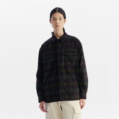 オーバーサイズチェックロングスリーブシャツ