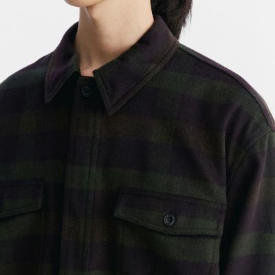 オーバーサイズチェックロングスリーブシャツ