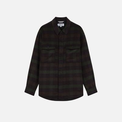 オーバーサイズチェックロングスリーブシャツ