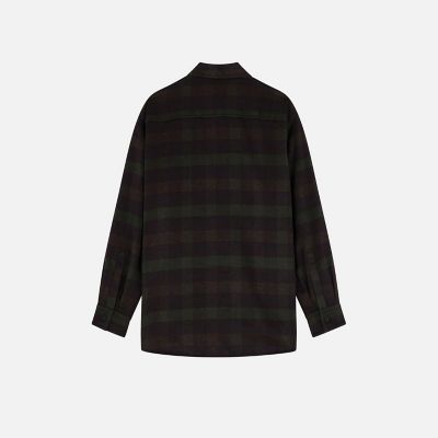 オーバーサイズチェックロングスリーブシャツ