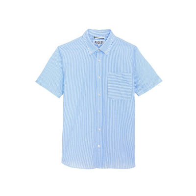 ＜AIGLE＞ショートスリーブストライプシアサッカーシャツ
