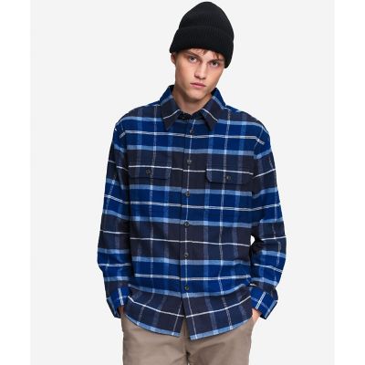 AIGLE/エーグル フランネルチェックオーバーシャツ ブルー トップス【三越伊勢丹/公式】