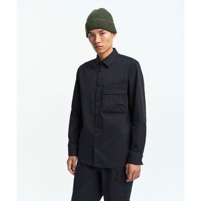 AIGLE/エーグル 撥水 ジップポケットオーバーシャツ ブラック トップス【三越伊勢丹/公式】